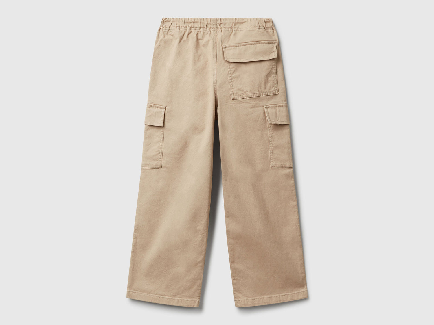 Benetton_Beige_Parachute Trousers in Stretch Cotton_4XZXCF04I_39A_02