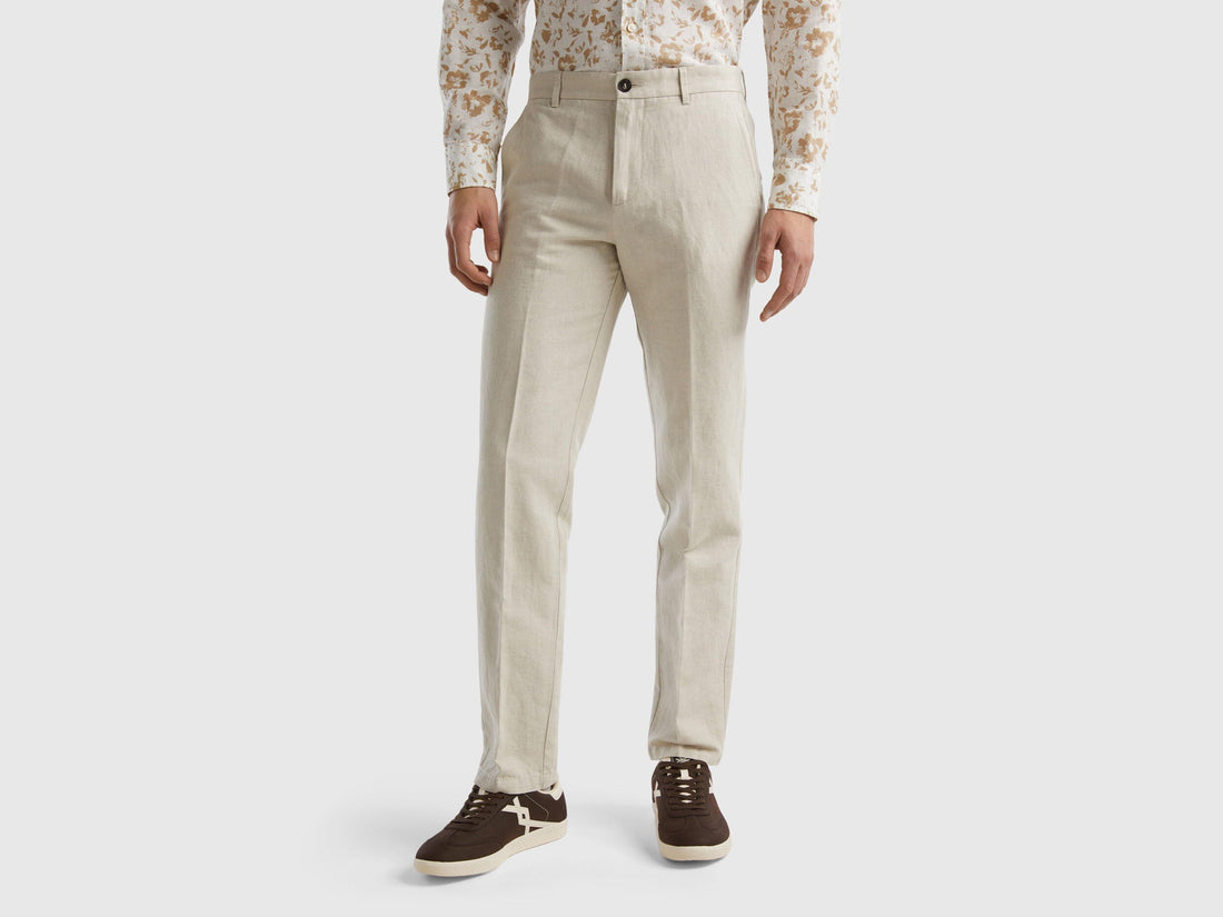 Straight Chinos In Linen Blend_4YQSUF03X_600_01