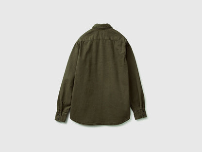 Benetton_Dark Gray_Slim Fit Shirt in 100% Cotton_500VUQ06H_87V_06