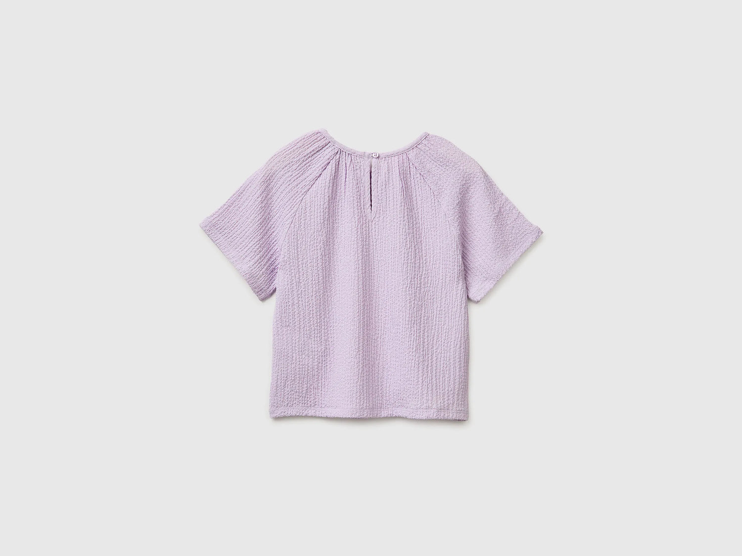 Benetton Pink Girls Textured Blouse SKU: 51PTCQ04R_3G1 Image 02