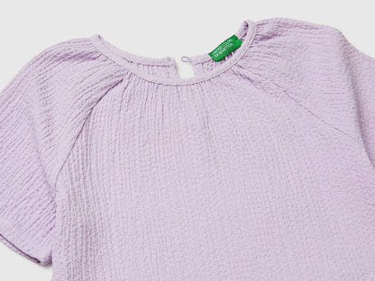 Benetton Pink Girls Textured Blouse SKU: 51PTCQ04R_3G1 Image 03