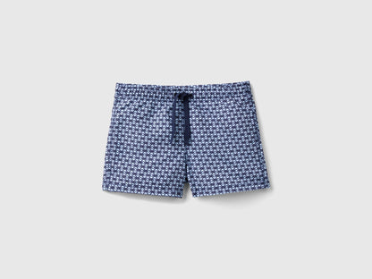 Monogram Blue And Light Blue Swim Trunks_52Zb0X00K_86G_01