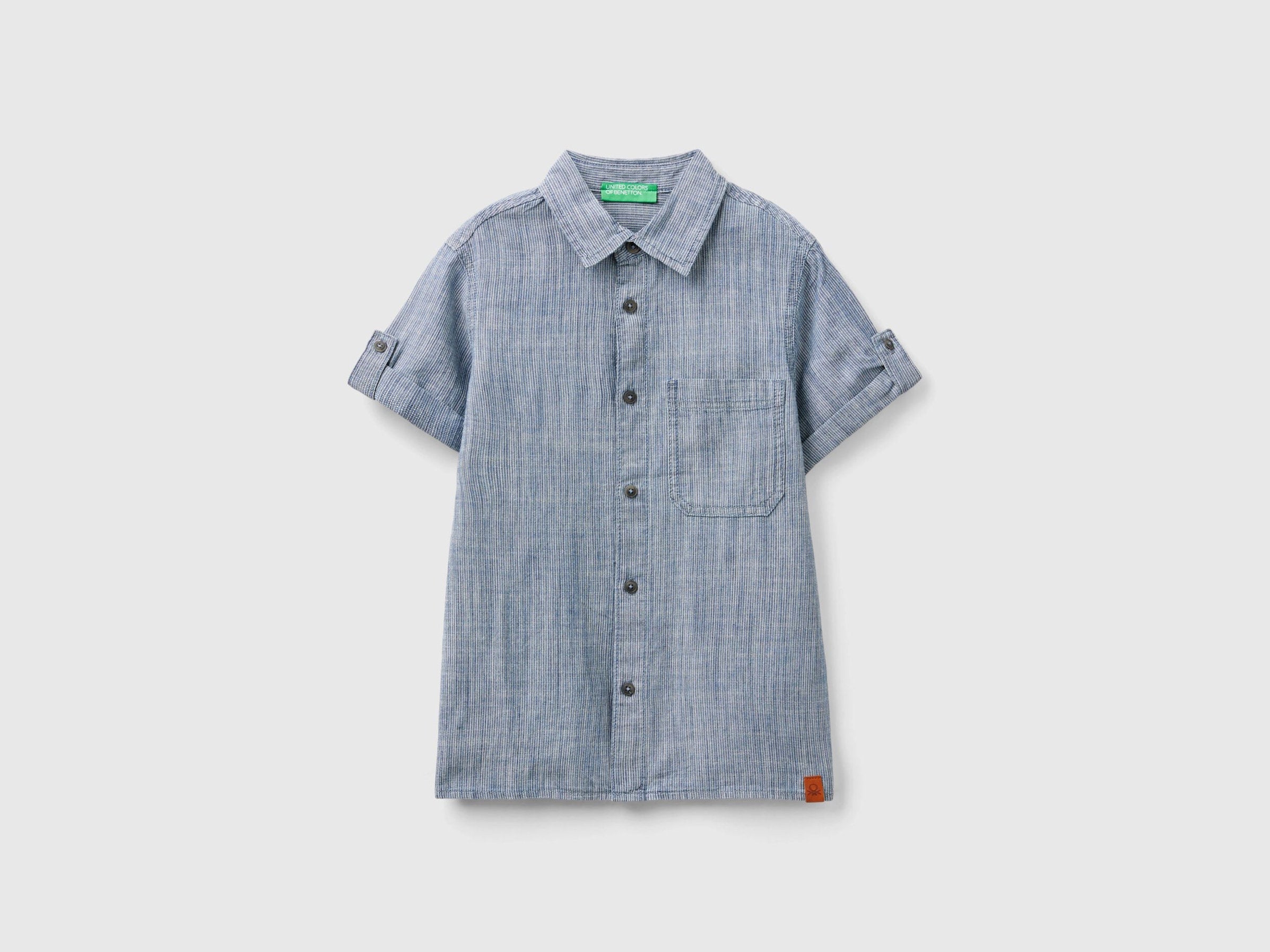 Striped Chambray Shirt_53Hucq02Z_901_01