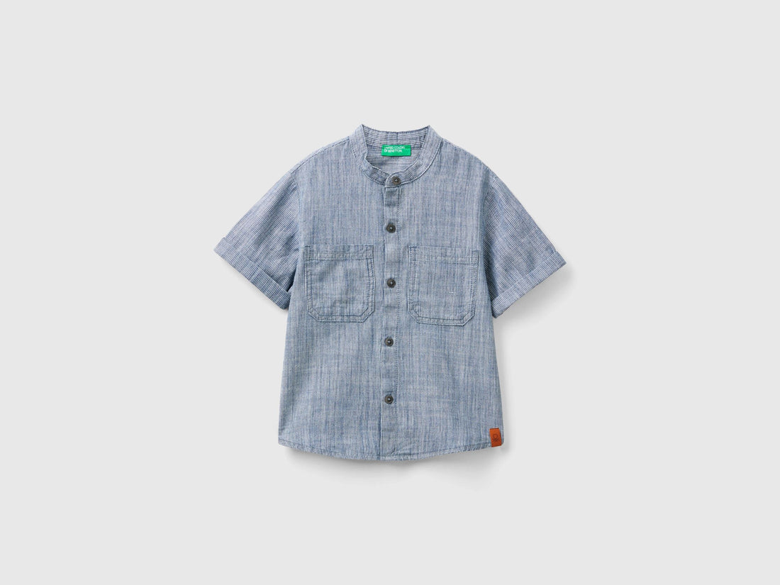 Striped Chambray Shirt_53Hugq01Z_901_01