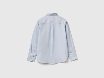 Benetton Sky Blue Boys Sky Blue Button-Down Shirt SKU: 54AZCQ00R_081 Image 02
