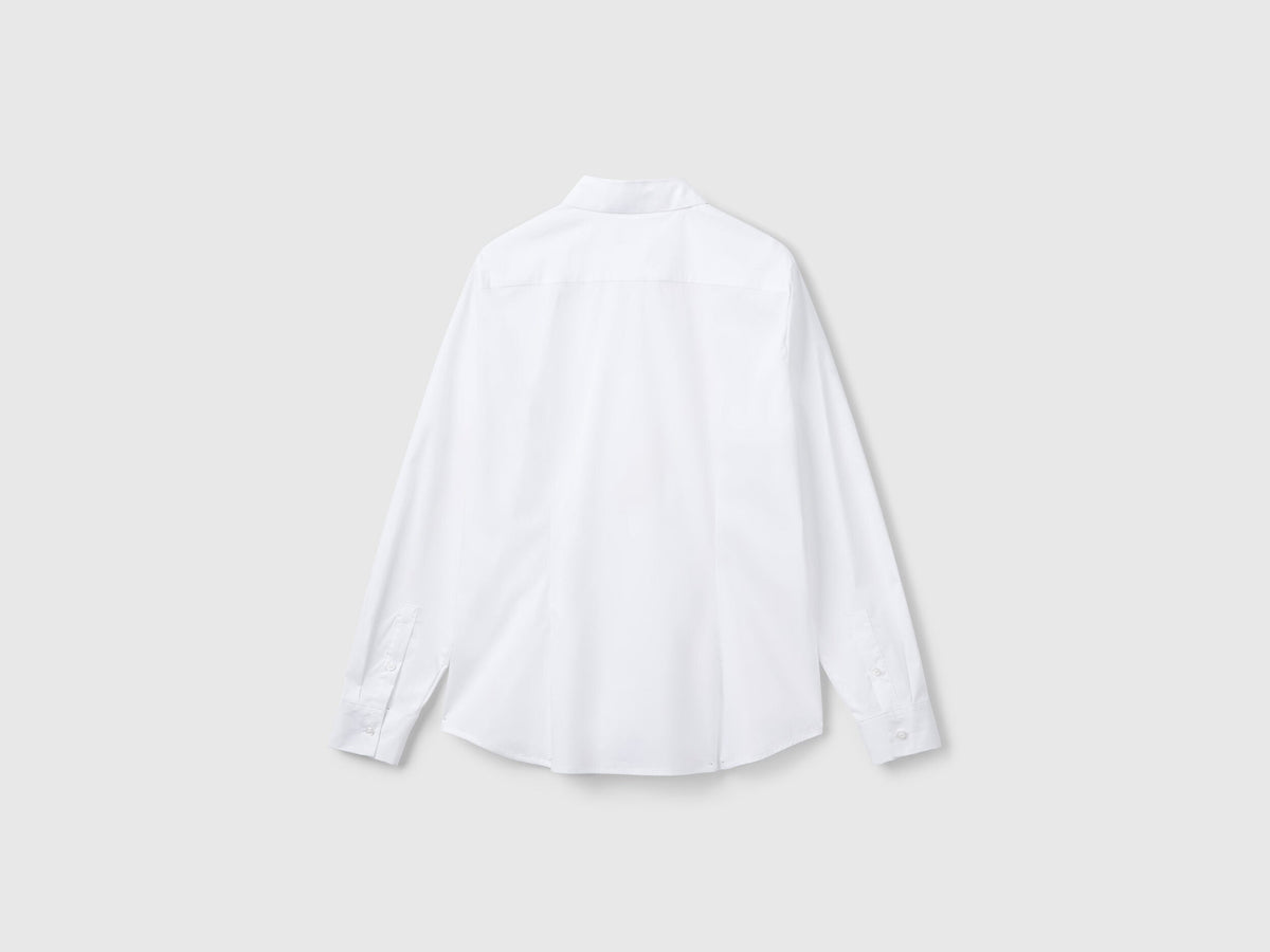 Benetton_Shirt in Stretch Cotton Blend_54KXDQ03B_101_05