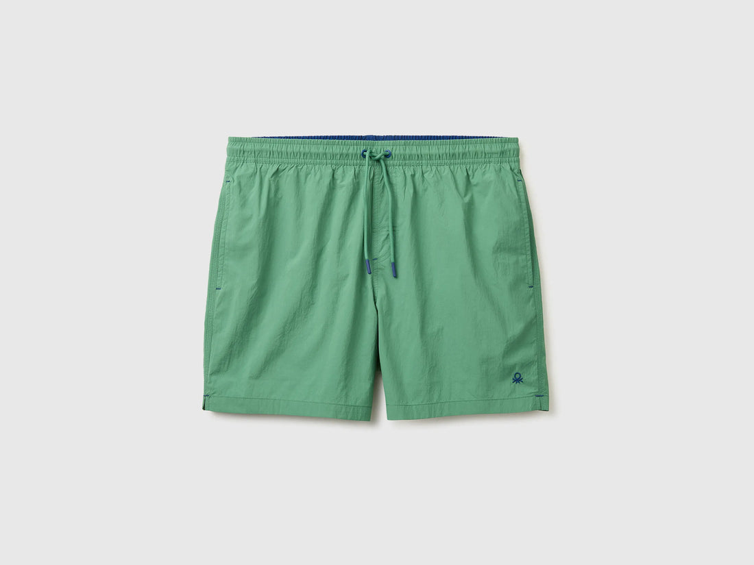 Benetton Green Men Drawstring Swim Trunks SKU: 57EH6X00V_0P8 Image 01