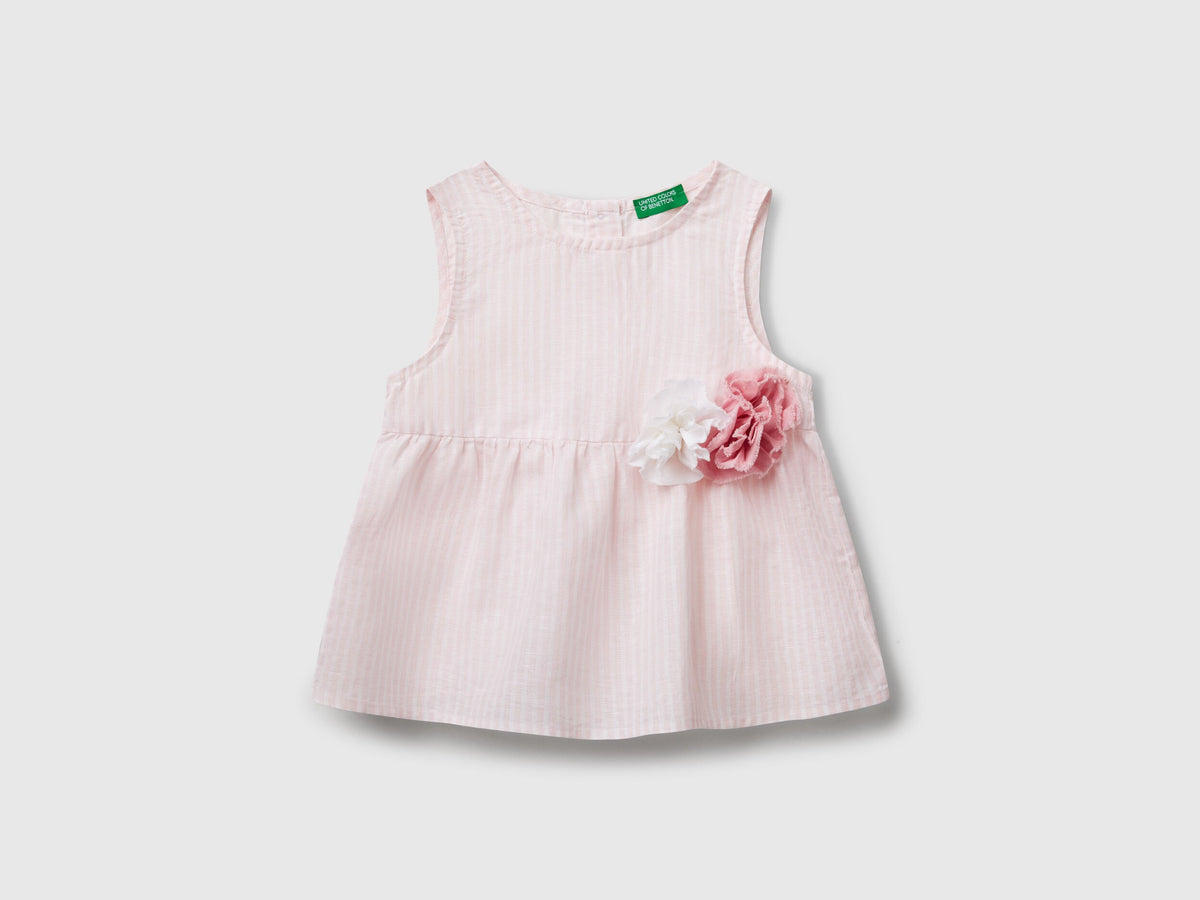 Benetton_Floral Blouse in Linen Blend_59Y6GQ02F_60R_01