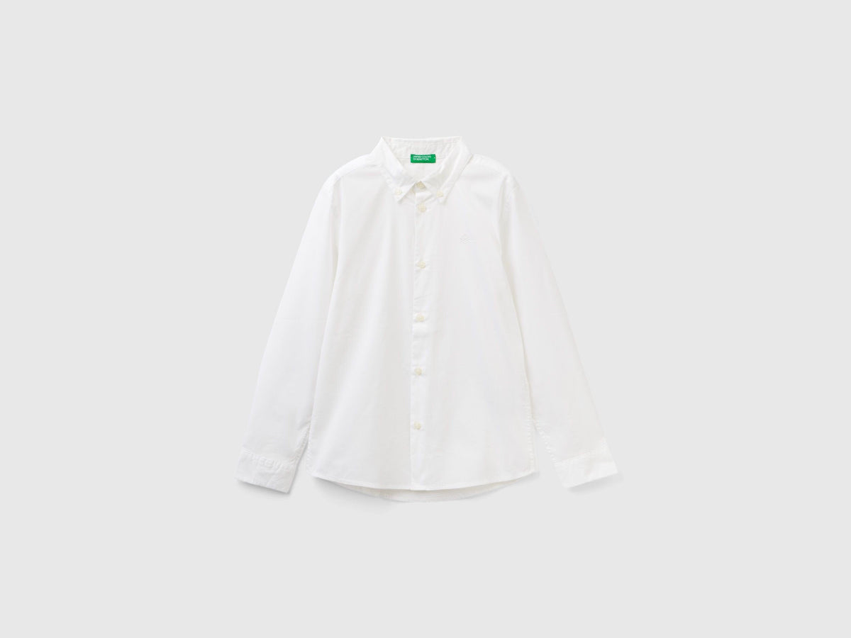 Benetton_Slim Fit Long Sleeve Shirt_5AWRCQ01M_101_01