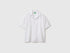 Benetton White Men 100% Linen Short-Sleeved Shirt SKU: 5BKUUQ06S_101 Image 01