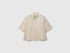 Benetton Beige Women Short Shirt in Pure Linen SKU: 5BML5QB75_152 Image 01