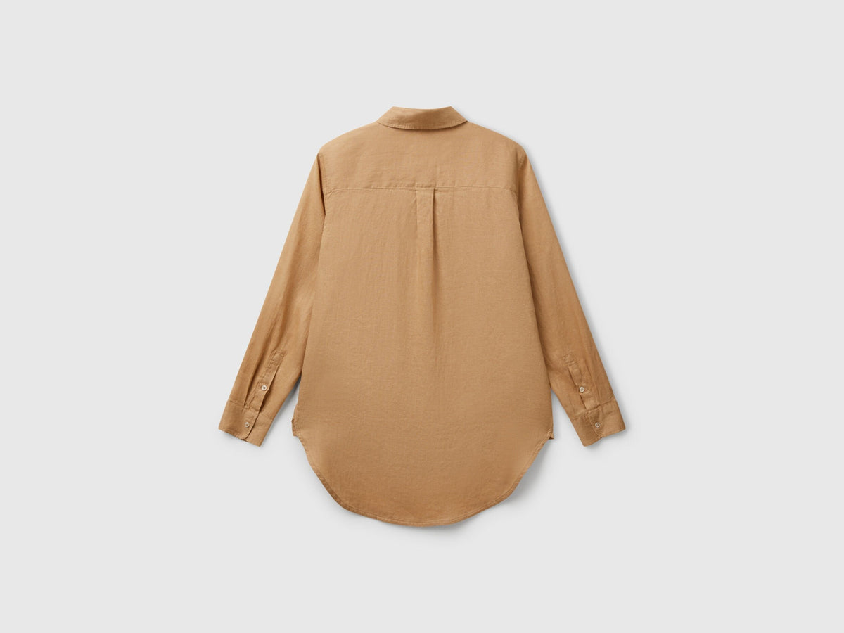 Benetton_Long Shirt in Pure Linen_5BMLDQ02U_193_04
