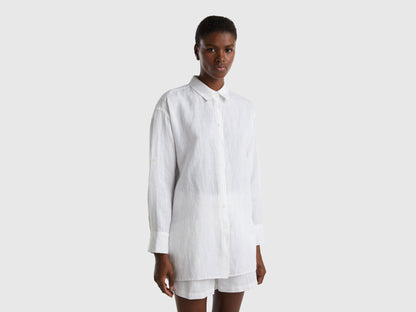 Long Shirt In Pure Linen_5Bmldq03C_101_01