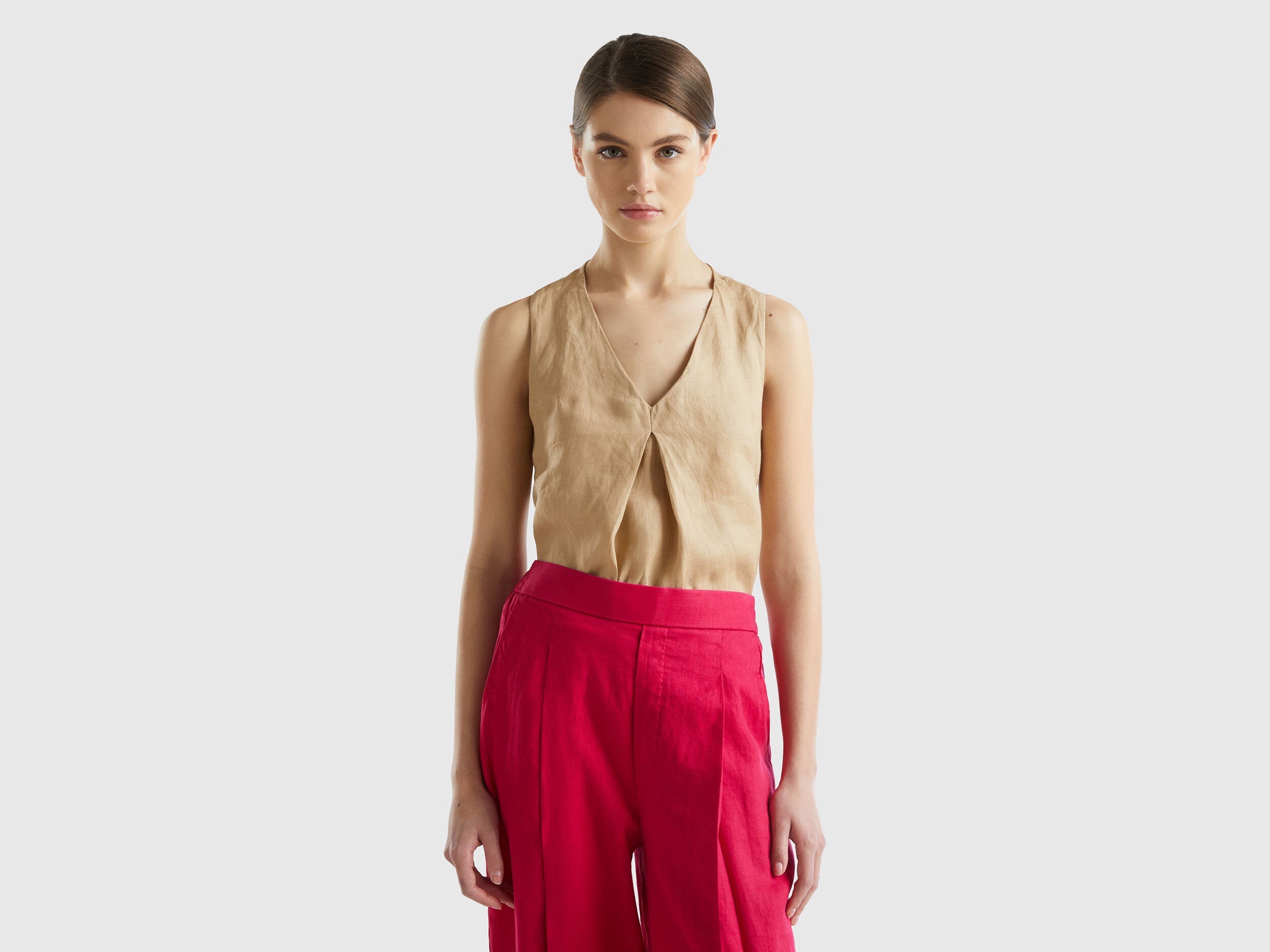 Sleeveless Blouse In Pure Linen_5Bmldq06W_193_01