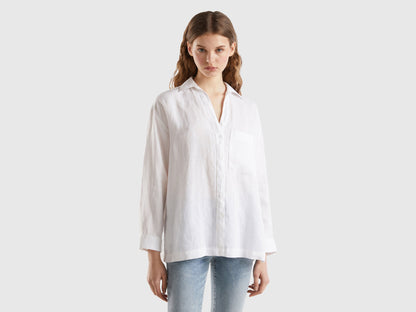 Long Shirt In Pure Linen_5Bmldq078_101_02