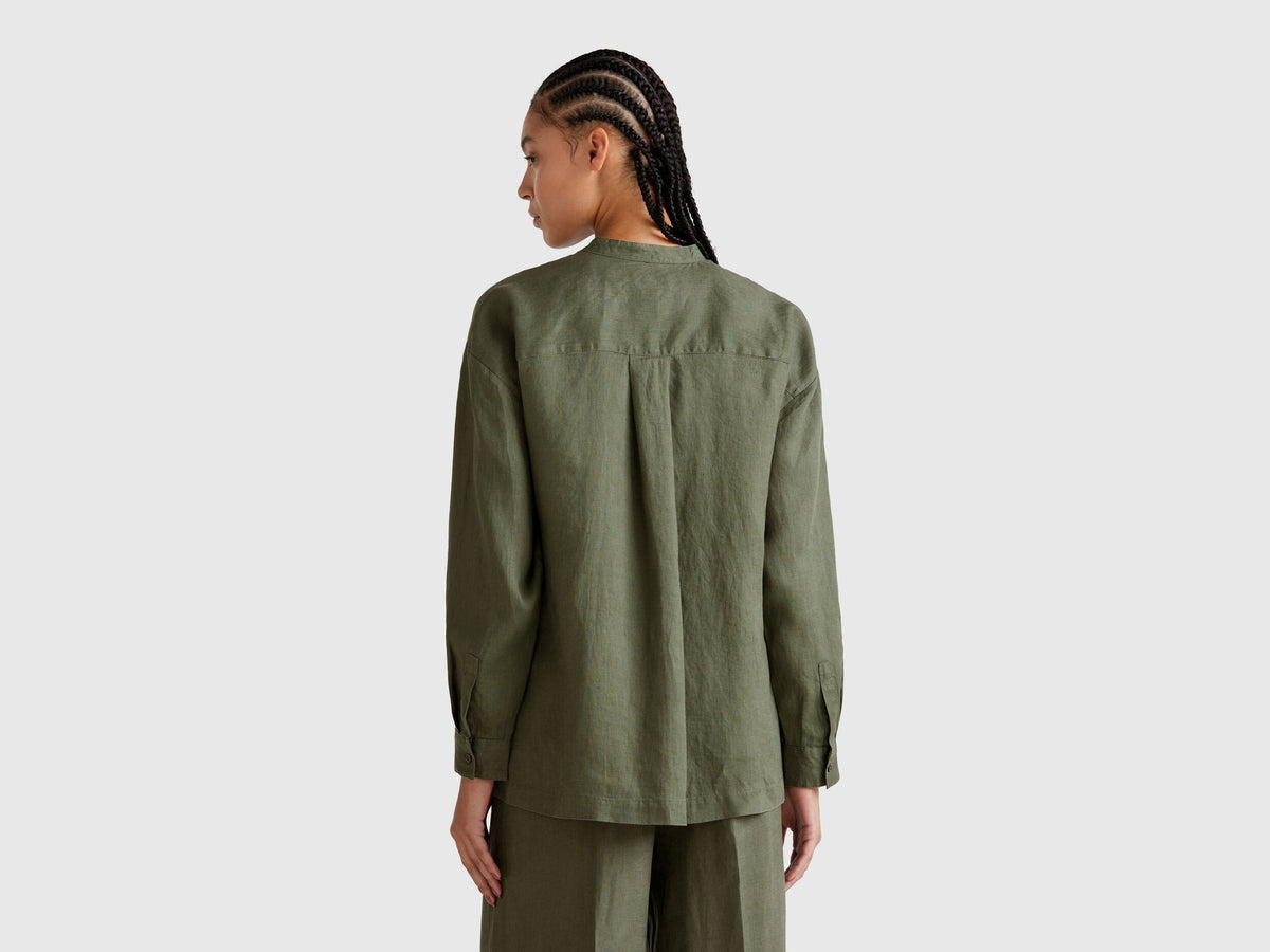 Benetton_Oversized Shirt in Pure Linen_5BMLDQ0BA_20W_02