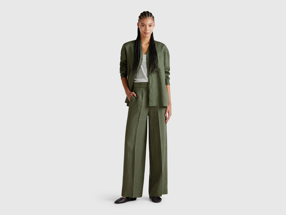 Benetton_Oversized Shirt in Pure Linen_5BMLDQ0BA_20W_03