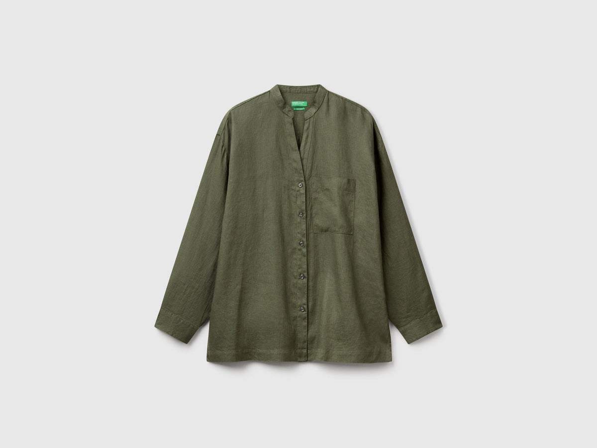 Benetton_Oversized Shirt in Pure Linen_5BMLDQ0BA_20W_04