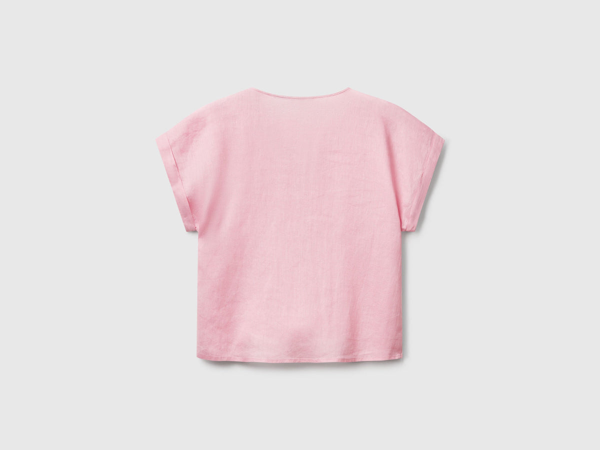 Benetton_Blouse in Pure Linen_5BMLDQ0BR_09J_04