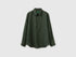 Benetton Military Green Women Regular Fit Shirt in Pure Linen SKU: 5BMLDQ0D9_20W Image 01