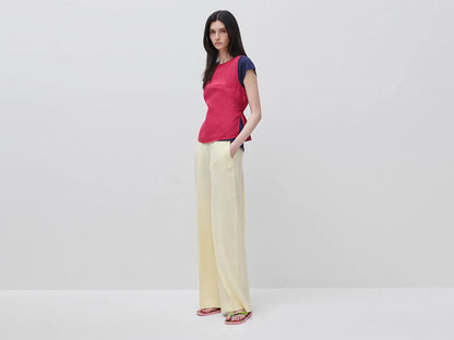 Benetton Strawberry Women 100% Linen Tank Top with Strap SKU: 5BMLDQ0DZ_2G1 Image 03