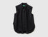 Benetton Black Women 100% Linen Sleeveless Blouse SKU: 5BMLDQ0E0_100 Image 01
