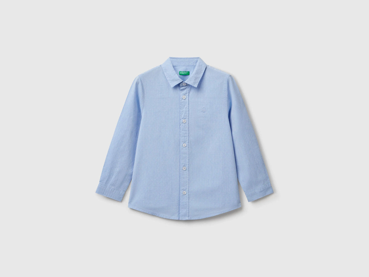 Benetton_Classic shirt in pure cotton_5DGXGQ00I_917_01