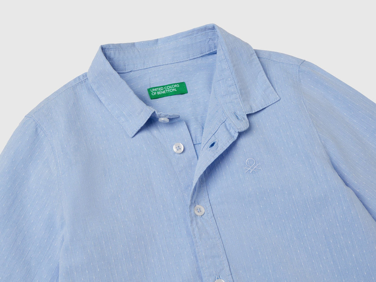 Benetton_Classic shirt in pure cotton_5DGXGQ00I_917_03