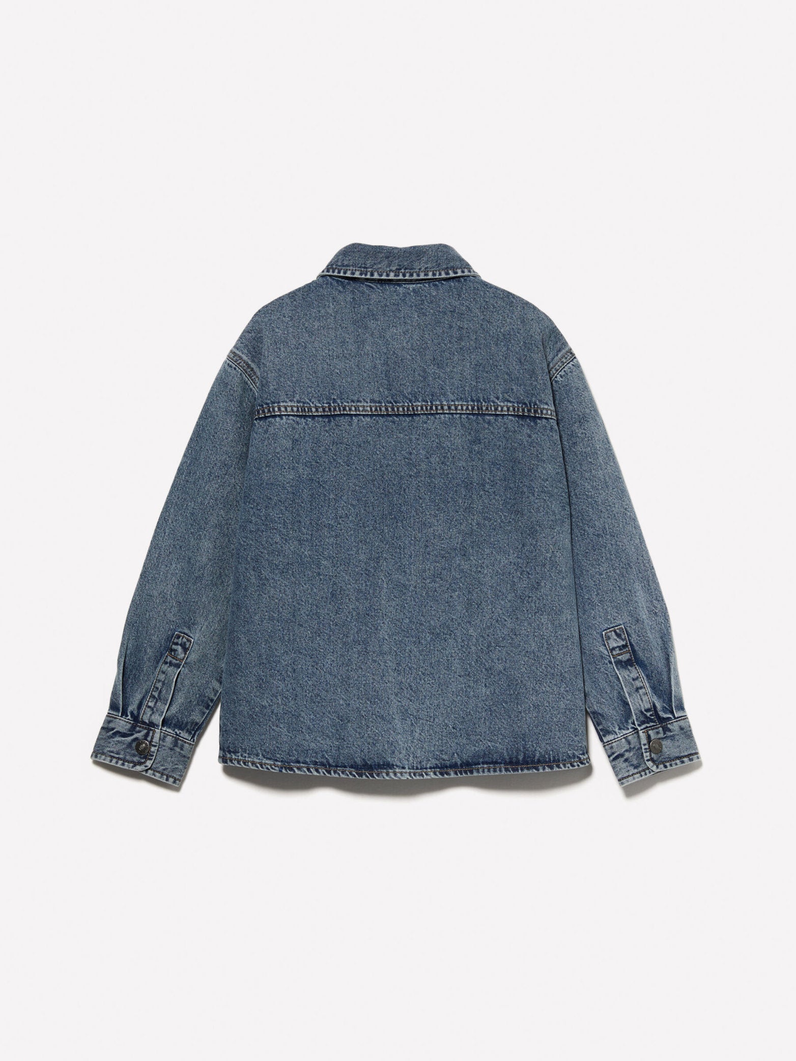 Denim Shirt With Logo_5DW2YQ00X_901_02