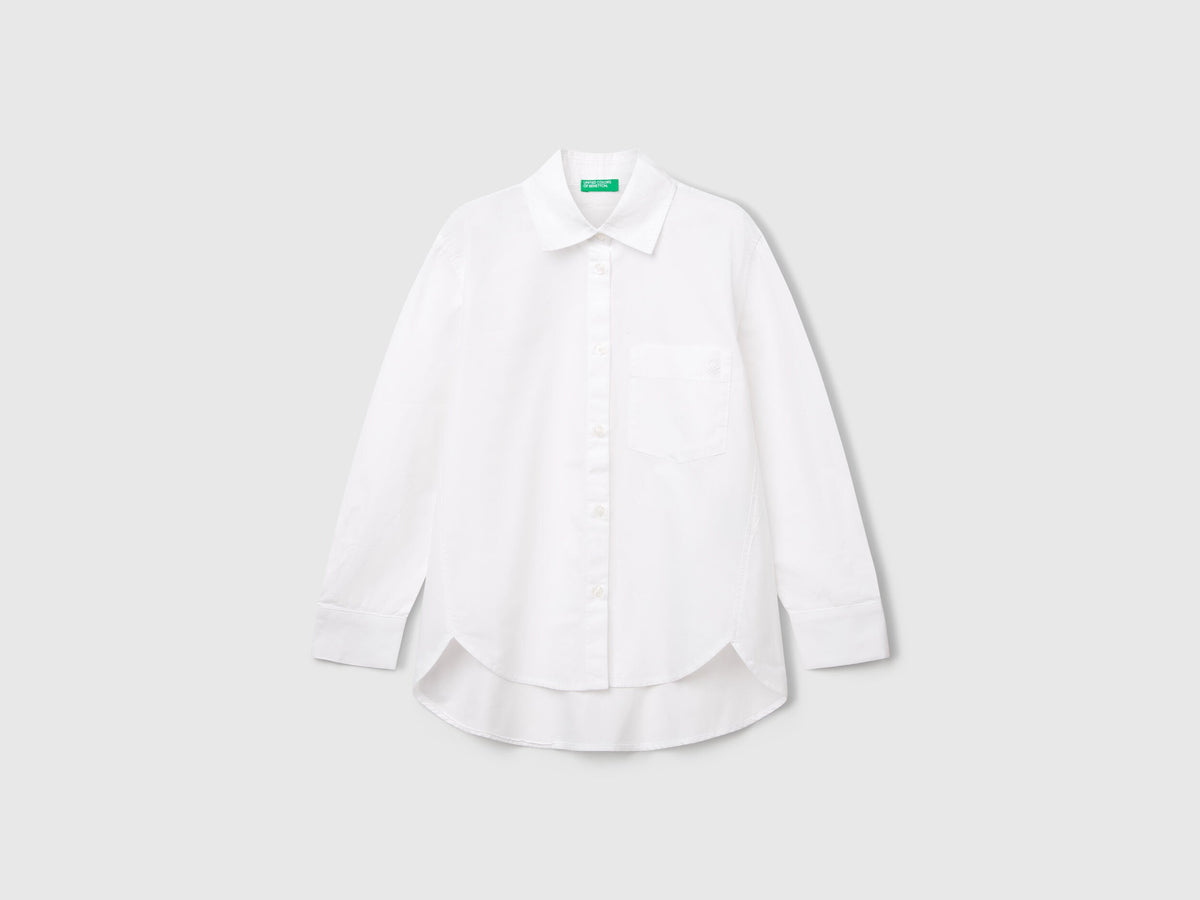 Benetton_Oversized Fit Shirt_5EW7CQ044_101_01