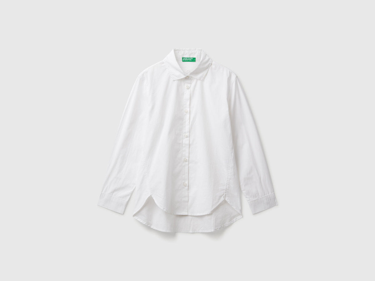 Benetton_White_Oversized Fit Shirt_5EW7CQ04A_101_01