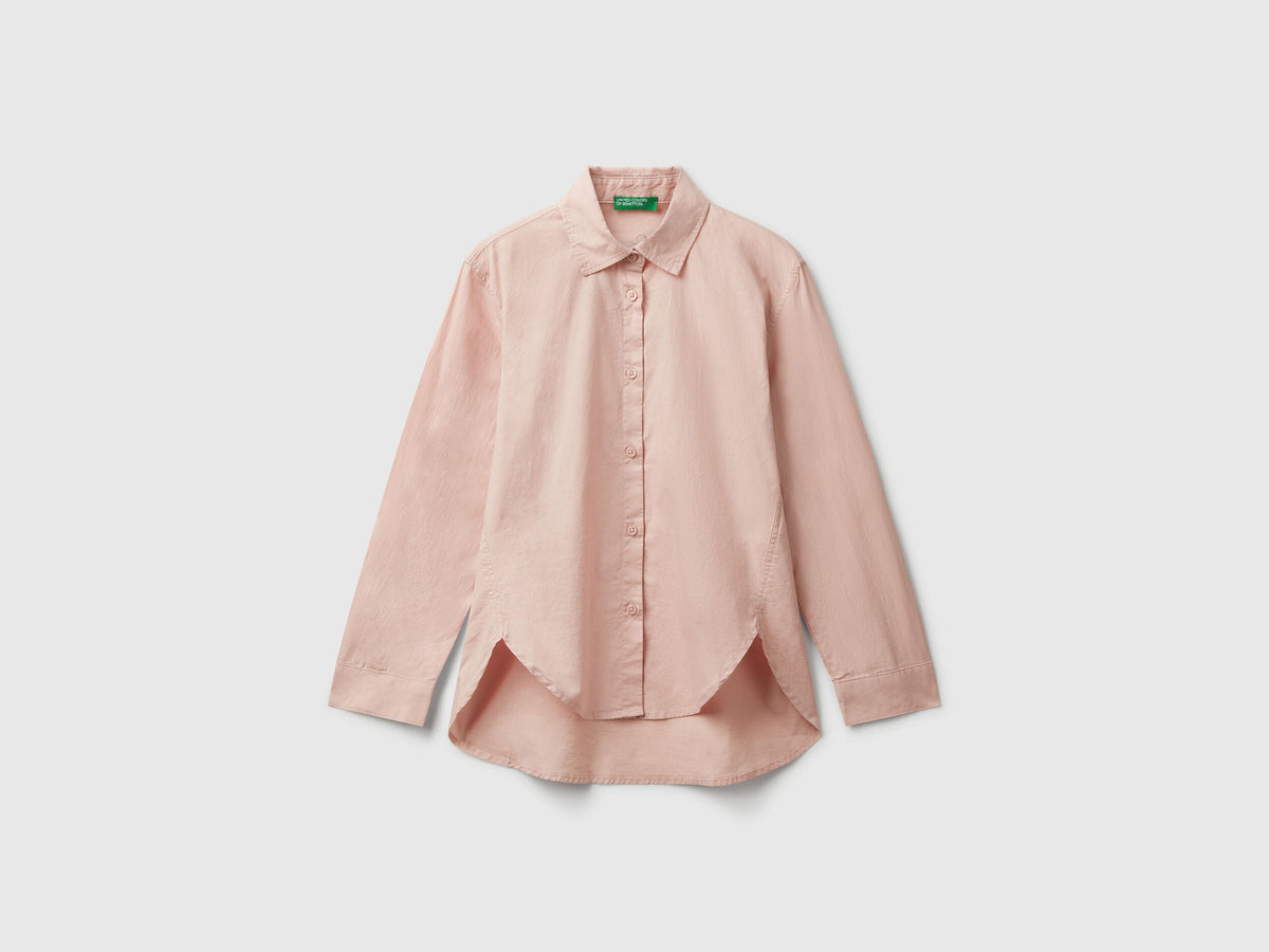 Benetton_Soft Pink_Oversized Fit Shirt_5EW7CQ04A_12U_01