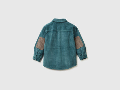 Benetton_Turquoise_Corduroy Shirt with Pocket_5IKTGQ02W_19W_02