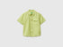 Benetton Lime Boys Short-Sleeved Linen Blend Shirt SKU: 5IPVGQ033_0M4 Image 01