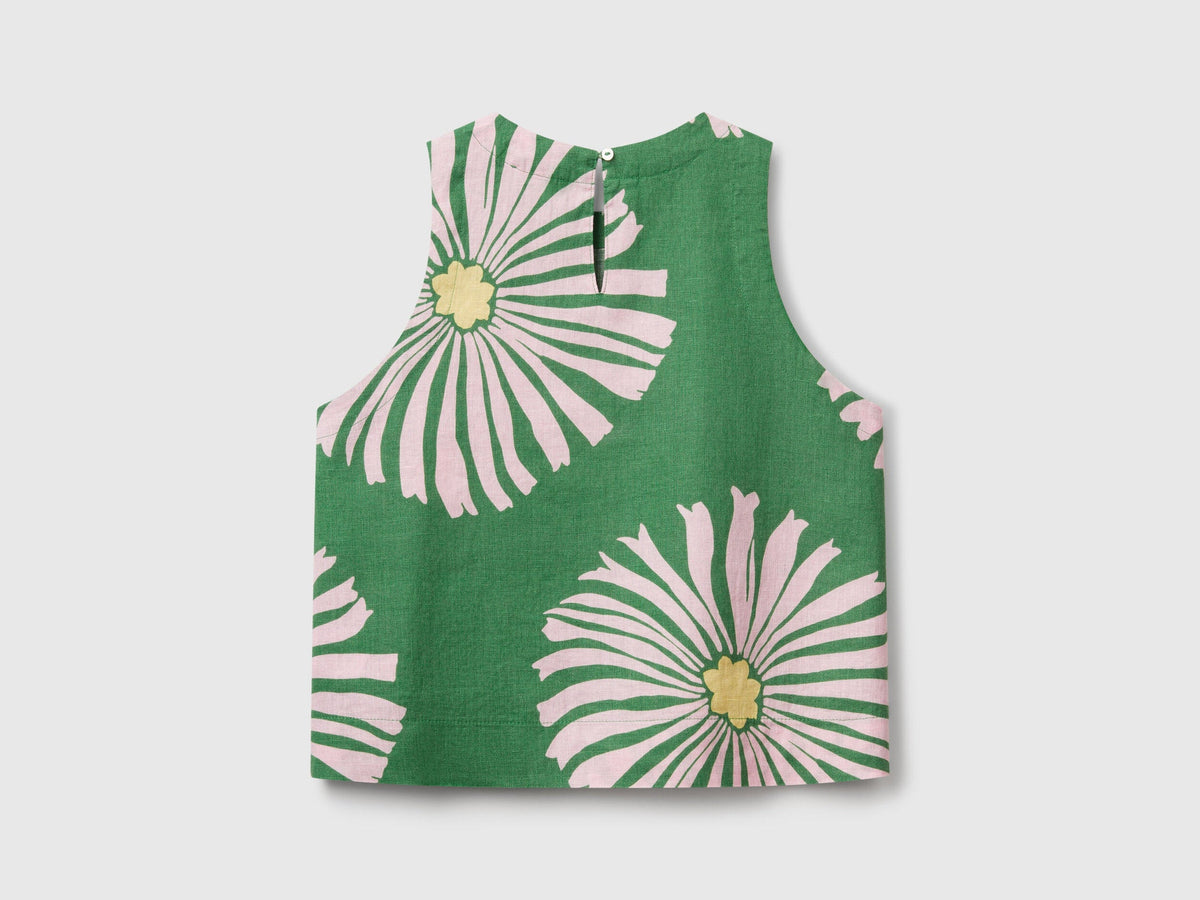 Benetton_Printed Dress in Pure Linen_5KPRDQ0BU_69W_04