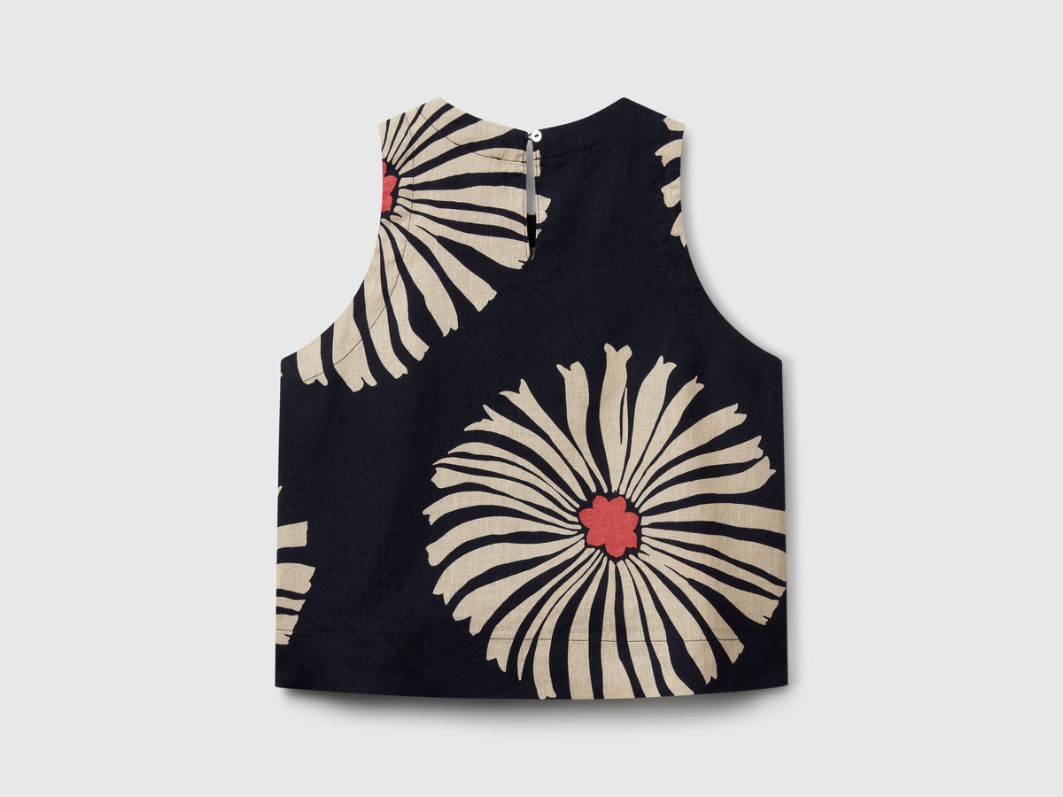 Benetton_Printed Top in Pure Linen_5KPRDQ0BU_70A_04