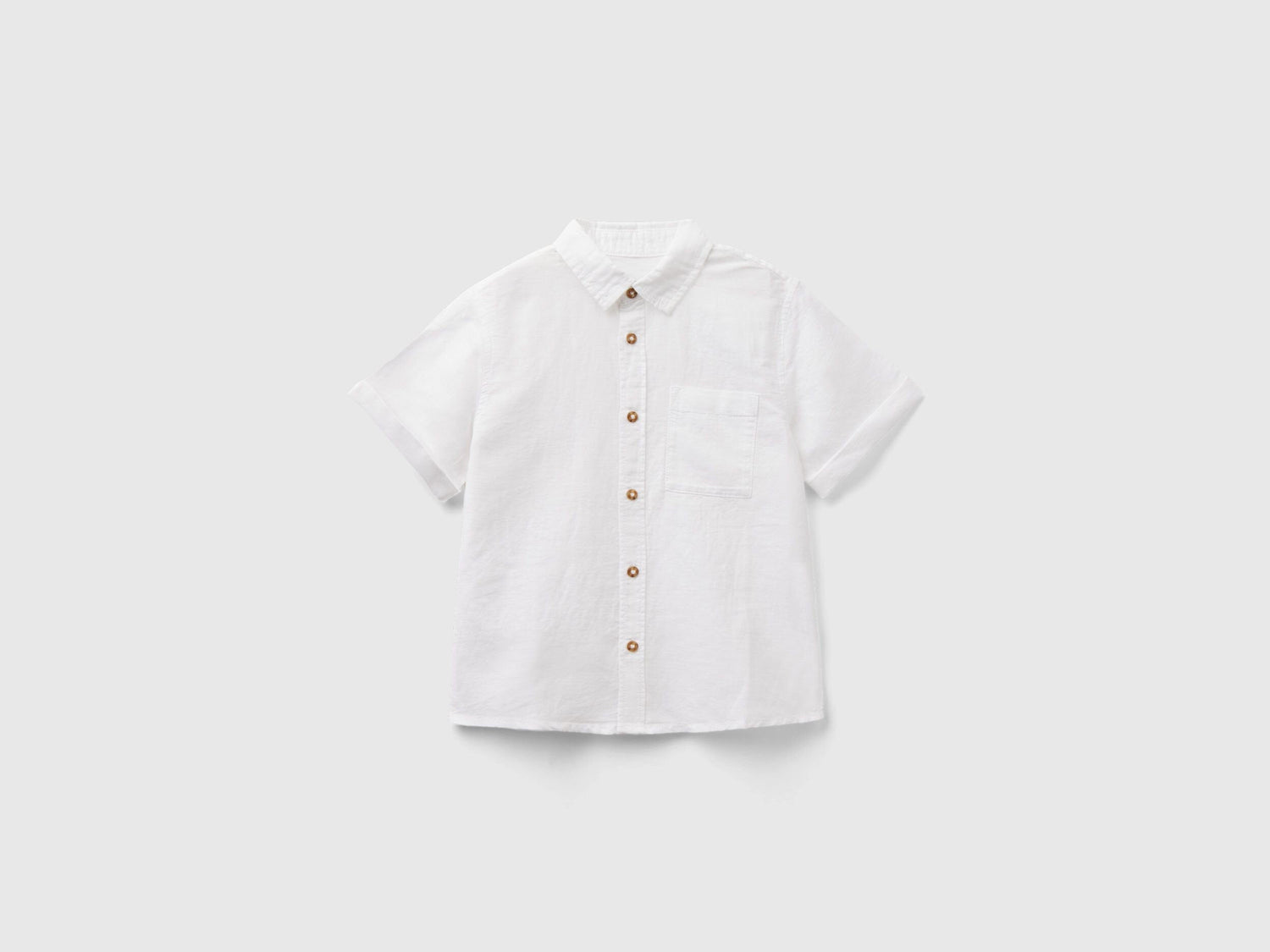 Short Sleeve Shirt In Linen Blend_5Ok4Gq01K_101_01