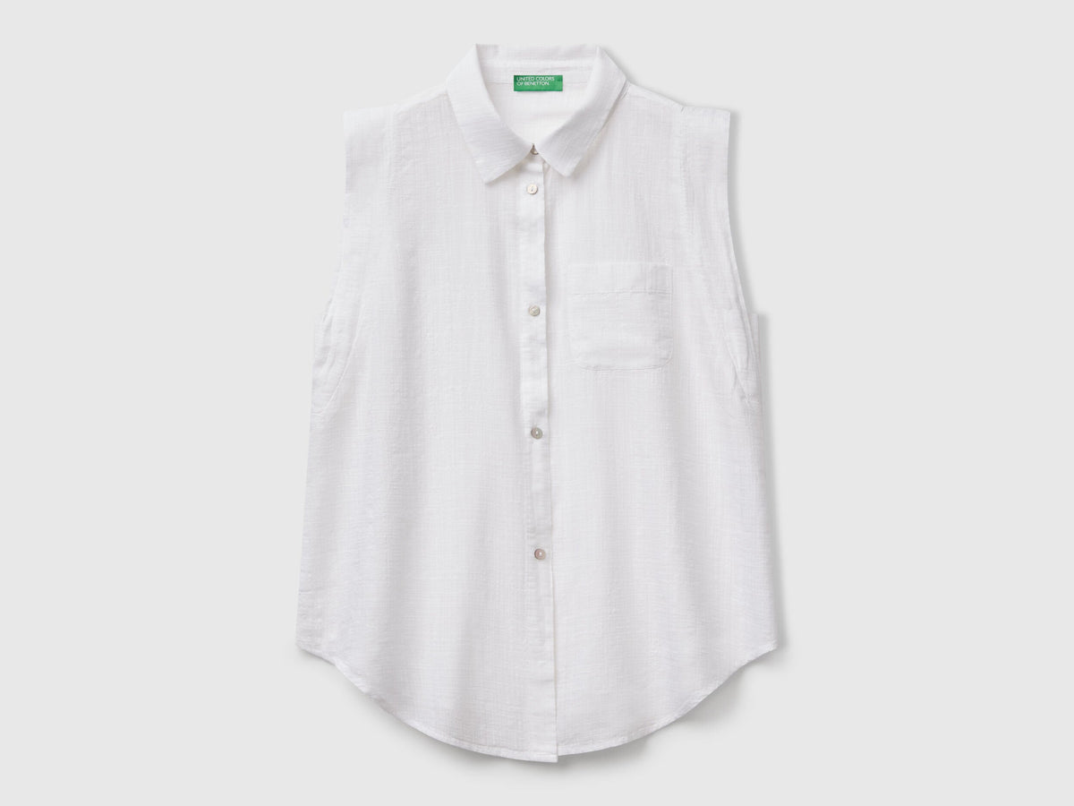 Benetton_Sleeveless Shirt with Knot_5ONVDQ0C1_101_03