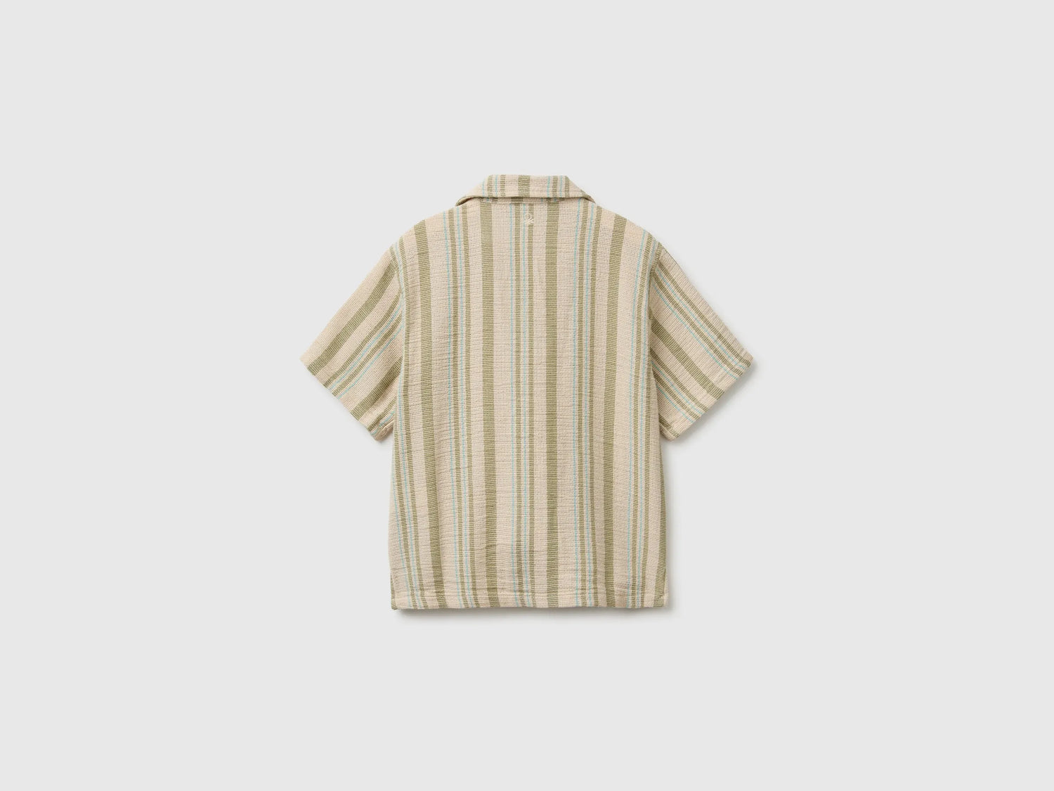 Benetton Multi-Color Boys Oversized Striped Shirt SKU: 5OZ3CQ050_901 Image 02