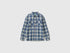 Benetton Dark Blue Boys Oversized Checked Shirt SKU: 5PBACQ055_902 Image 01