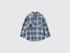 Benetton Blue Boys Oversized Checked Shirt SKU: 5PBAGQ03E_902 Image 01