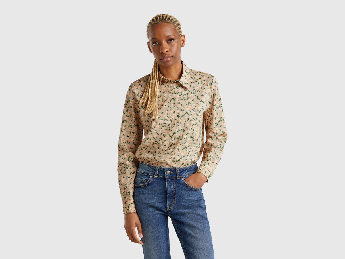 Benetton_Floral Green Shirt_5Q6SDQ0AY_65W_02
