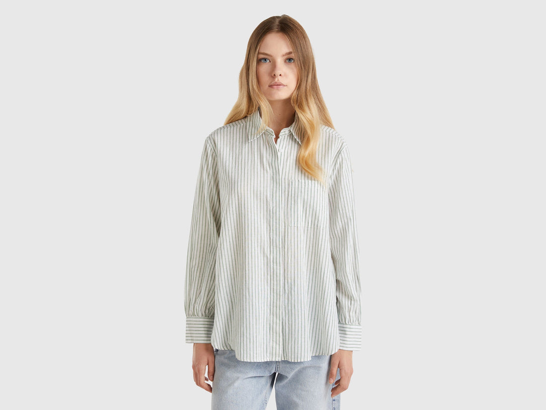 Striped Shirt Made From Linen Blend_5QL3DQ09Y_912_01