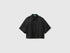 Benetton Black Women Cropped Shirt with Floral Embroidery SKU: 5RWNDQ0EK_100 Image 01