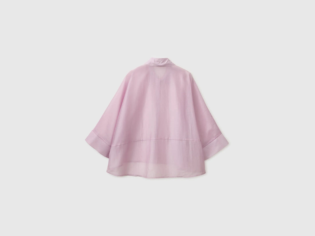 Benetton Pink Women Flowing Shirt SKU: 5UOCDQ0E6_0K3 Image 02