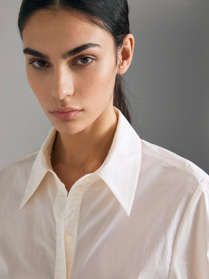 Sisley Creamy white Women Slim Fit Shirt with Pleats SKU: 5V5TLQ0AE_00E Image 04