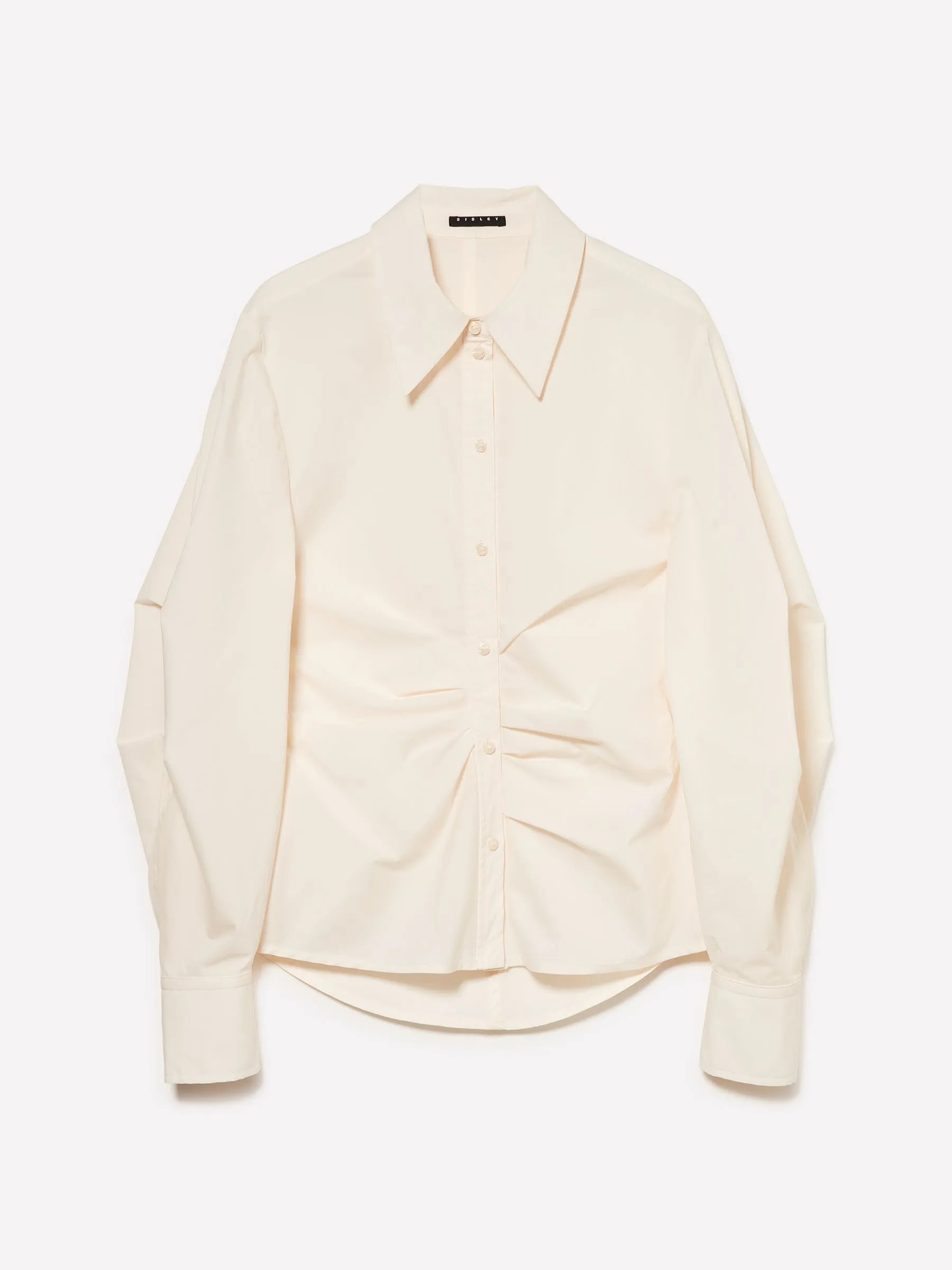 Sisley Creamy white Women Slim Fit Shirt with Pleats SKU: 5V5TLQ0AE_00E Image 05