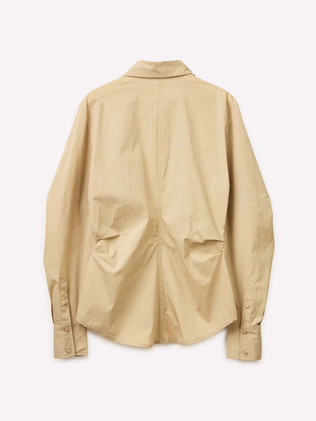 Sisley Beige Women Slim Fit Shirt with Gathers SKU: 5V5TLQ0AE_191 Image 02