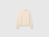 Benetton Creamy White Women High-Neck Lace Blouse SKU: 5VCCDQ0FJ_27H Image 01