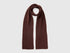 Benetton Dark Brown Men 100% Wool Ribbed Scarf SKU: 63UWVU00I_16M Image 01